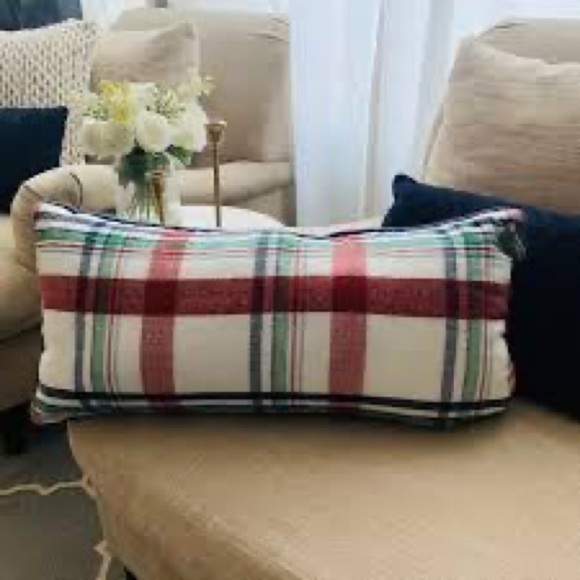 Threshold Oblong Flannel Plaid Pillow - Picture 1 of 6